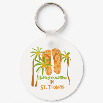 Honeymooning in St. Thomas Keychain