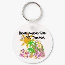 Honeymooning in St. Thomas keychains by weddingsareus Honeymooning in St. Thomas keychains