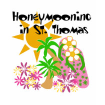 Honeymooning in St. Thomas t-shirts