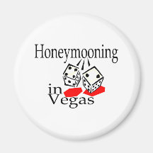 Honeymooning In Vegas Fridge Magnet