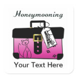 Honeymooning Paris Square Stickers