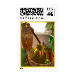 Honeypot and Acorns for Elves Postage Stamp