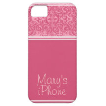 Honeysuckle Pink Personalized iPhone 5 Case