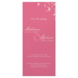Honeysuckle Silver Peony Wedding Program Card rack cards