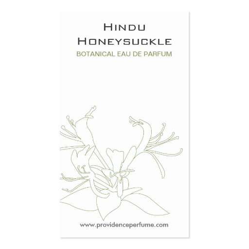 HONEYSUCKLE WHITE Business Card (front side)