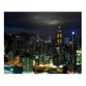 Hong Kong at Night posters