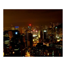 Hong Kong at Night posters