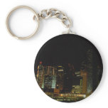 Hong Kong at night, with star ferry passenger craf Key Chains