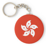 Hong Kong, China flag Key Chains