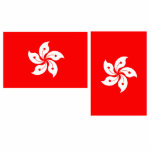 Hong Kong, China flag Photo Cutouts