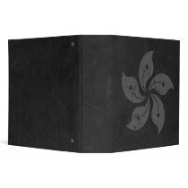 Hong Kong Flag "Gray Vintage" 3 Ring Binder