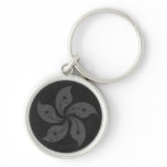 Hong Kong Flag "Gray Vintage" Keychain
