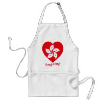 Hong Kong Flag Heart aprons