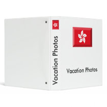 Hong Kong Flag Jewel Vinyl Binder