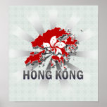 Hong Kong Flag Map 2.0 Print