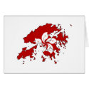 Hong Kong flag map cards