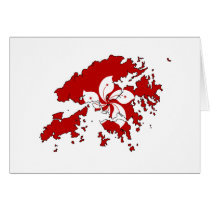 Hong Kong flag map cards