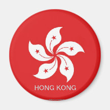 Hong Kong flag souvenir magnet