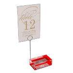 Hong Kong Flag White Orchid Symbol Table Card Holders