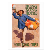 Hong Kong Hotel Travel Poster Postcards