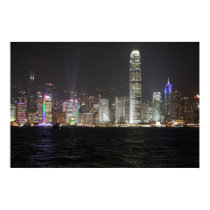 Hong Kong Night Skyline posters