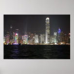 Hong Kong Night Skyline posters