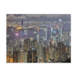 Hong Kong skyline at nighttime Post Card