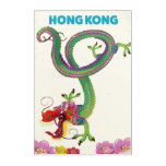 Hong Kong Vintage style travel poster Acrylic Print