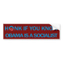 Honk Anti Obama Bumper Sticker bumper stickers