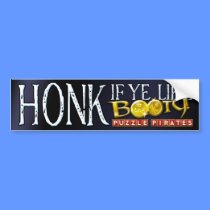 Honk for Booty bumper stickers