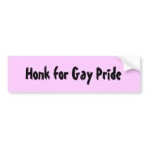 Honk for Gay Pride bumper stickers