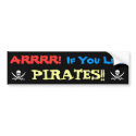 Honk for Pirates! bumper stickers