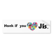 Honk if  you <3 jb bumper stickers