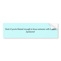 Honk if you know someone with Downs bumper stickers by cheesecubes Honk if you know someone with Downs bumper stickers