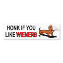 Honk If You Like Wiener Dogs Bumper Sticker bumper stickers