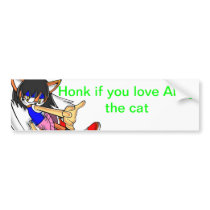 Honk if you love Abby the cat Bumper Stickers