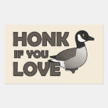 Honk If You Love Geese Rectangular Sticker