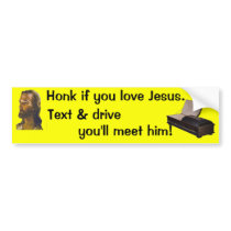 Honk if you love Jesus Bumper Sticker
