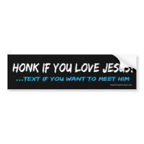 Honk if You Love Jesus bumper stickers
