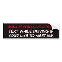 honk if you love Jesus bumper sticker