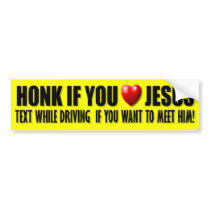 Honk if you Love Jesus Bumper Stickers