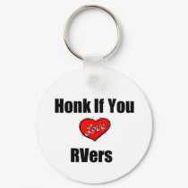 Honk If You Love RVers Keychain