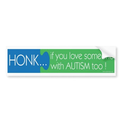Honk if you love some1 with Autism Bumper Sticker by autismclub
