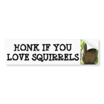 HONK IF YOU LOVE SQUIRRELS BUMPER STICKERS