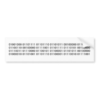 Binary Bumper Stickers