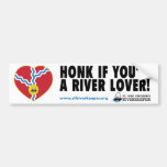 Honk if You're a River Lover Bumper Sticker