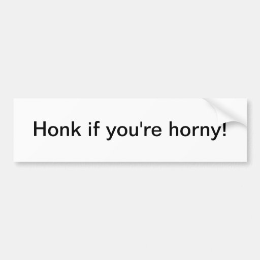 Honk If Youre Horny Bumper Sticker Zazzle