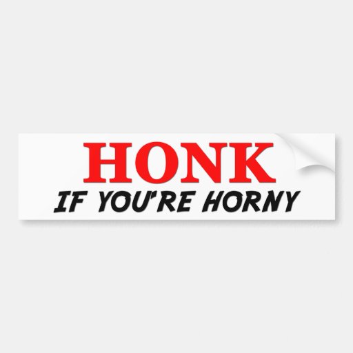 Honk If Youre Horny Car Bumper Sticker Zazzle