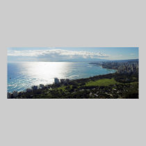 Honolulu panorama posters