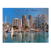 Honolulu Scenes Postcard